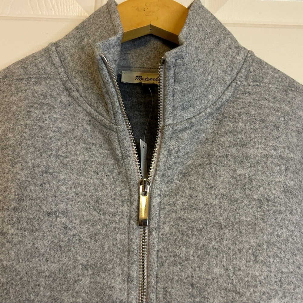 Madewell Gray Bomber Jacket - Picture 5 of 11